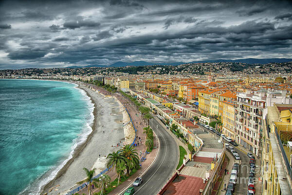 Nice France Poster featuring the photograph View of Nice France From Castle Hill by Wayne Moran