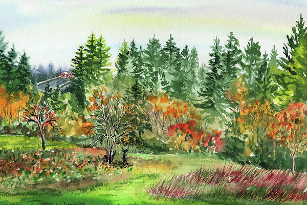 Hills Poster featuring the painting Washington State Fall Impressions by Irina Sztukowski