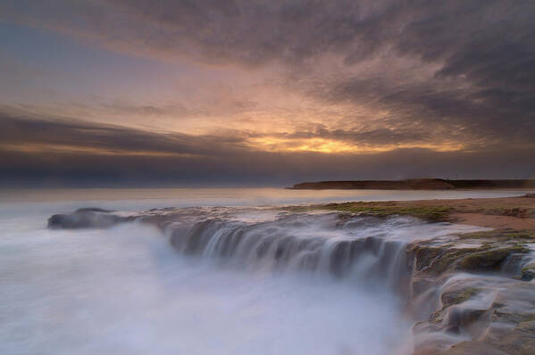 Seascape Poster featuring the photograph Waterfall by Yan L