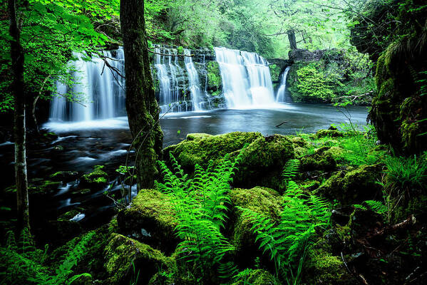 Estock Poster featuring the digital art Waterfalls by Ben Pipe