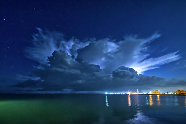 Waterfront Poster featuring the photograph Waterfront Lightening by Ty Husak