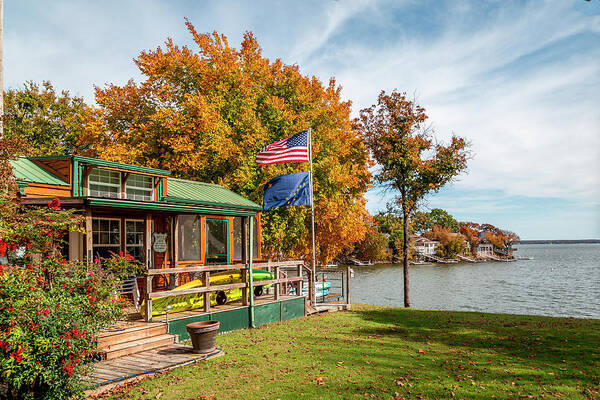 Grand Lake Poster featuring the photograph Waters Edge Autumn by David Wagenblatt