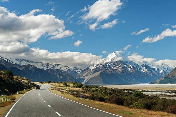 Mt Cook Poster featuring the photograph Way To Mt. Cook by Atomiczen