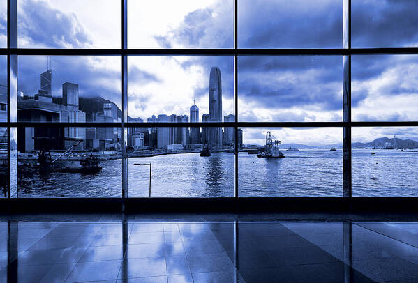 Chinese Culture Poster featuring the photograph Window View Of Hong Kong City by Ngkaki