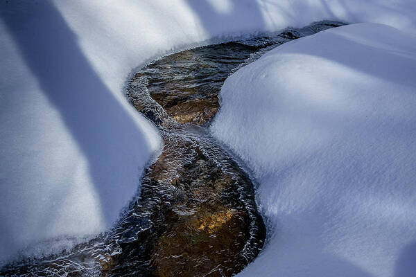 New Hampshire Poster featuring the photograph Winter Stream. by Jeff Sinon