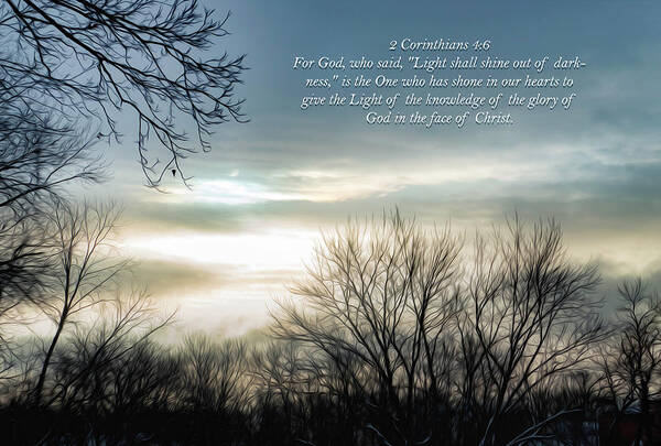 Winter Poster featuring the digital art Winters Morning Sky by Sandra J's