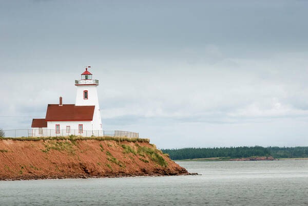 Water's Edge Poster featuring the photograph Wood Islands Lighthouse by Westhoff