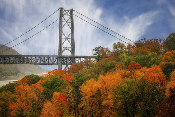 Bear Mountain Poster featuring the photograph Bear Mountain Bridge #1 by Susan Candelario