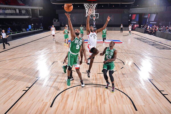 Brad Wanamaker Poster featuring the photograph Boston Celtics v Toronto Raptors #1 by Bill Baptist