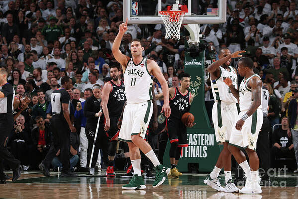 Brook Lopez Poster featuring the photograph Brook Lopez #1 by Gary Dineen