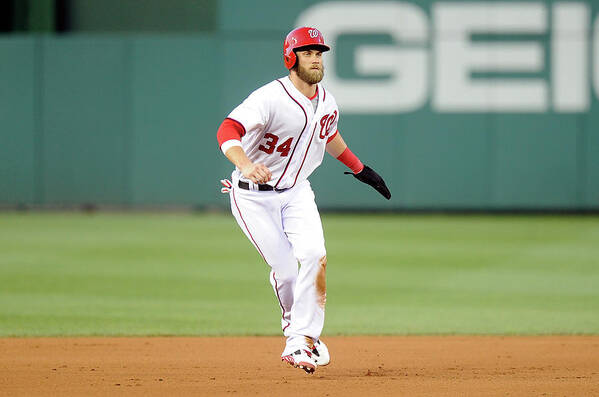 American League Baseball Poster featuring the photograph Bryce Harper #1 by Greg Fiume