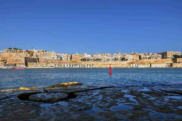 Valletta Poster featuring the photograph City Skyline of Valletta in Malta #1 by Artur Bogacki
