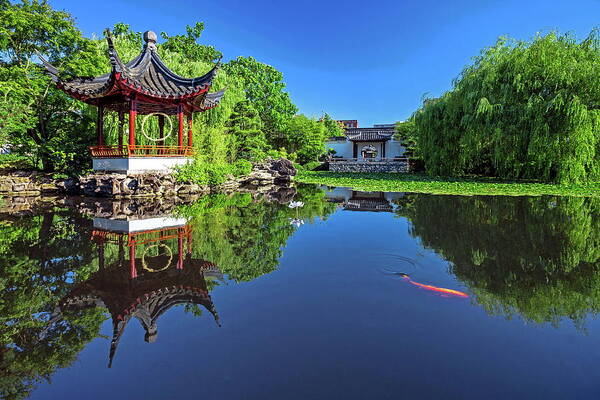 Alex Lyubar Poster featuring the photograph Classical Chinese Garden #1 by Alex Lyubar