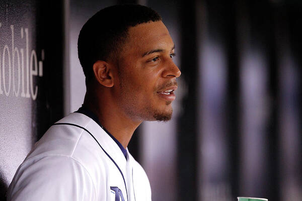 Second Inning Poster featuring the photograph Desmond Jennings #1 by Brian Blanco