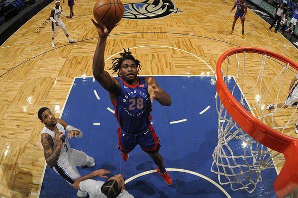 Isaiah Stewart Poster featuring the photograph Detroit Pistons v Orlando Magic #1 by Fernando Medina