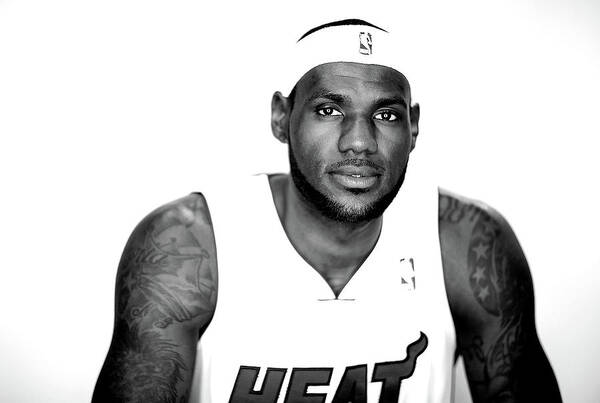 Lebron James Poster featuring the photograph Lebron James #1 by Mike Ehrmann