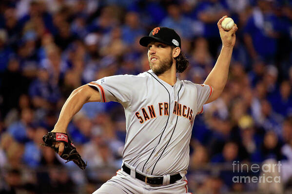People Poster featuring the photograph Madison Bumgarner #1 by Rob Carr