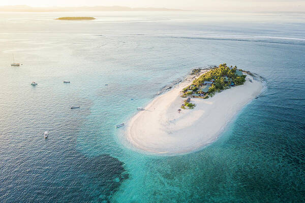 Seascape Poster featuring the photograph Fiji Sunrise by Tyler Rooke