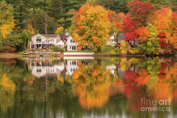 Autumn Poster featuring the photograph New England autumn colors #2 by Claudia M Photography