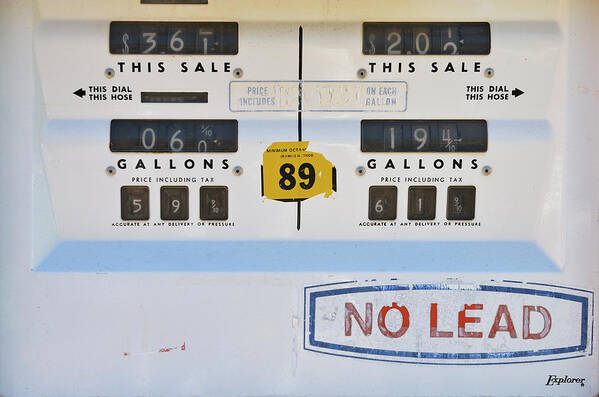 Jerome Poster featuring the photograph Old gas pump detail, Jerome, Arizona, USA #1 by Kevin Oke