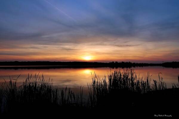 Lake Poster featuring the photograph Peaceful Sunset #1 by Mary Walchuck