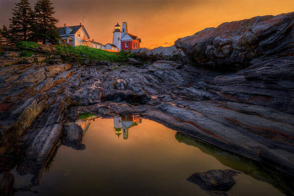 Pemaquid Poster featuring the photograph Pemaquid Light a1357 by Greg Hartford