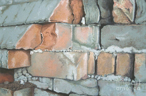  Prospect Park Tunnel Bricks 1982 Brooklyn Ny Poster featuring the painting Prospect Park Tunnel Bricks 1982 #1 by William Hart McNichols