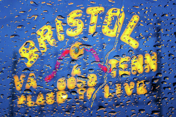 A Good Place To Live Poster featuring the photograph Reflections of the Bristol Sign #1 by Greg Booher