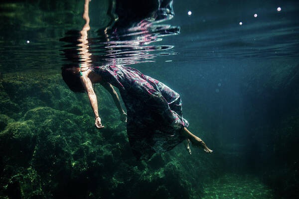 Underwater Poster featuring the photograph Rest by Gemma Silvestre