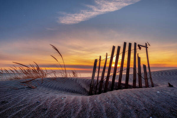 Beach Poster featuring the photograph Sand Dune Sunset #1 by John Randazzo