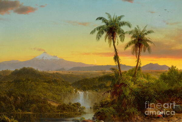  South American Landscape Poster featuring the painting South American landscape #1 by Frederic Edwin Church