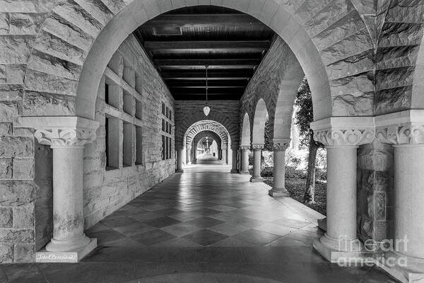 Stanford Poster featuring the photograph Stanford University Main Quad Walkway #1 by University Icons