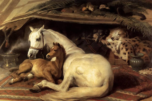 Edwin Landseer Poster featuring the painting The Arab Tent by Edwin Landseer by Mango Art