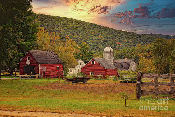 Country Poster featuring the photograph The Old Red Barn #1 by Kathy Baccari