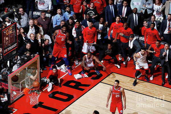 Playoffs Poster featuring the photograph Kawhi Leonard #10 by Mark Blinch