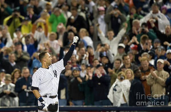People Poster featuring the photograph Lou Gehrig and Derek Jeter #11 by Icon Sports Wire