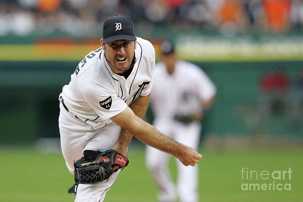 American League Baseball Poster featuring the photograph Justin Verlander by Leon Halip