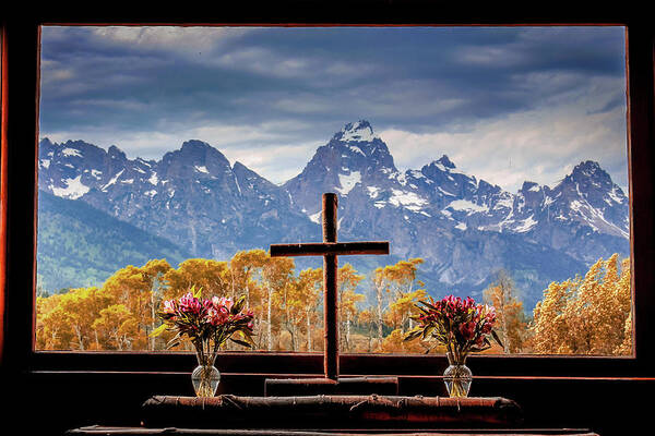 Church Poster featuring the photograph Grand Teton National Park #14 by Brian Venghous