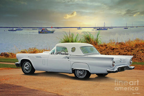 1957 Ford Thunderbird Poster featuring the photograph 1957 Ford Thunderbird Convertible #16 by Dave Koontz