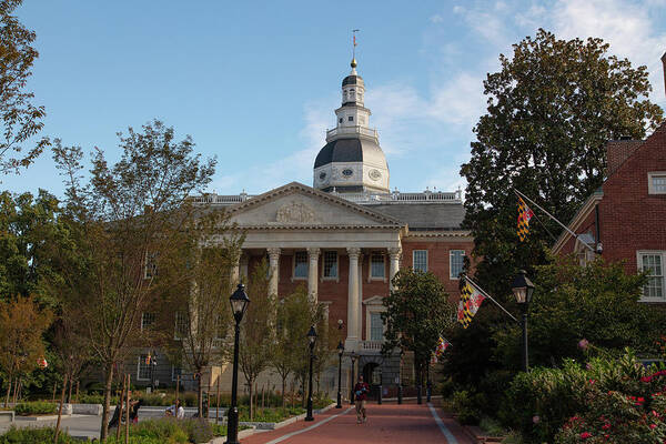 Founding Fathers Poster featuring the photograph Maryland state capitol building in Annapolis Maryland #16 by Eldon McGraw