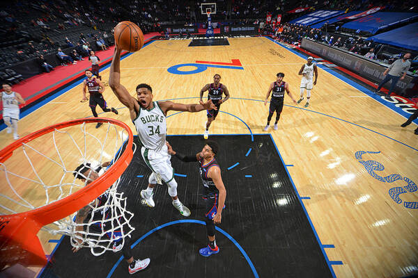 Giannis Antetokounmpo Poster featuring the photograph Giannis Antetokounmpo #17 by Jesse D. Garrabrant