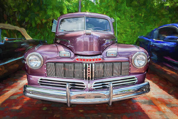 1946 Mercury 2 Door Club Coupe Poster featuring the photograph 1946 Mercury 2 Door Club Coupe X108 by Rich Franco