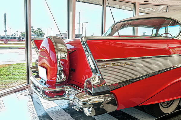 © 2012 Lou Novick Poster featuring the photograph 1956 Chevy Bel Air by Lou Novick