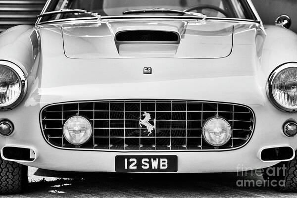 1961 Poster featuring the photograph 1961 Ferrari 250 GT Monochrome by Tim Gainey
