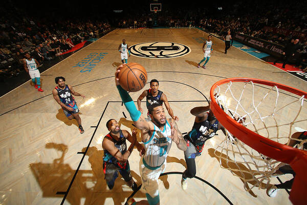 Nba Pro Basketball Poster featuring the photograph Charlotte Hornets v Brooklyn Nets #2 by Nathaniel S. Butler
