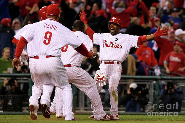 Playoffs Poster featuring the photograph Jimmy Rollins #2 by Nick Laham