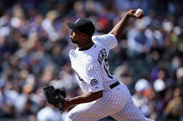 Baseball Pitcher Poster featuring the photograph Juan Nicasio #2 by Doug Pensinger