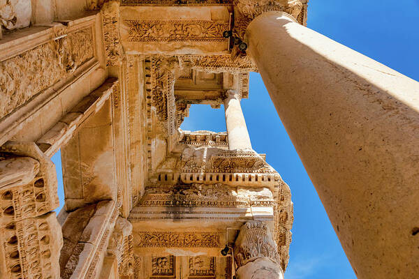Turkey Poster featuring the photograph Library of Celsus #2 by Fabrizio Troiani