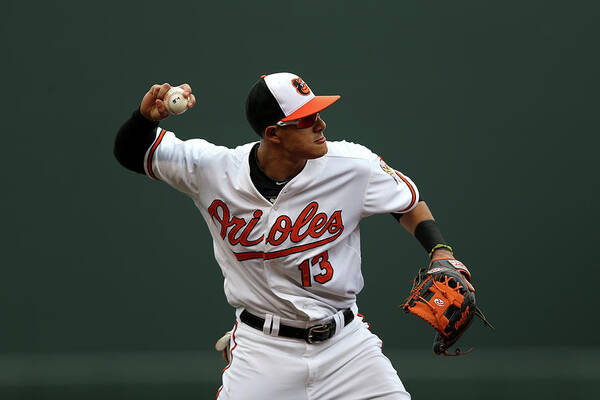 Three Quarter Length Poster featuring the photograph Manny Machado #2 by Patrick Smith