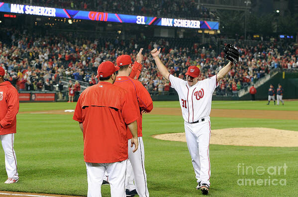 People Poster featuring the photograph Max Scherzer #2 by Greg Fiume